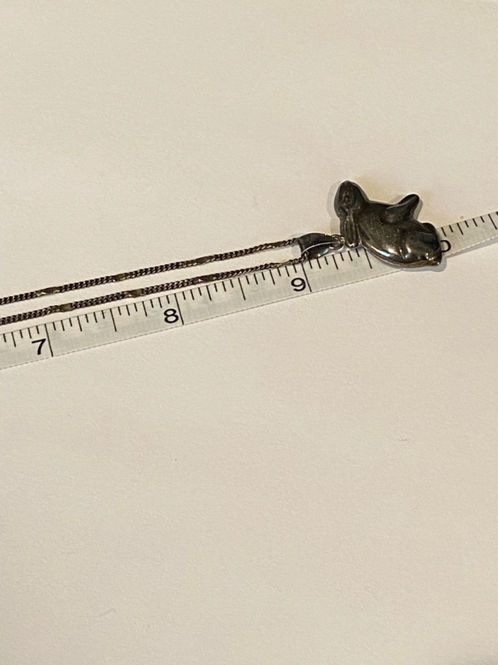 Victorian Sterling Rabbit Pendant Necklace - Picture 11 of 14